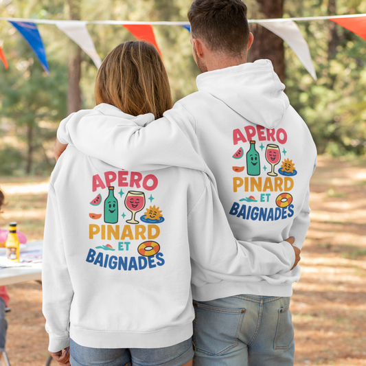 Apéro, pinard & baignade — Sweat unisexe des fins de soirée
